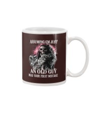 ASSUMING I'M JUST AN OLD GUY WAS YOUR 1ST MISTAKE Mug tile