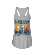 I HAVE MIXED DRINKS ABOUT FEELINGS Ladies Flowy Tank tile