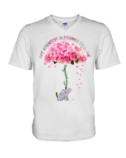 MY GREATEST BLESSINGS CALL ME GRANDMA V-Neck T-Shirt tile
