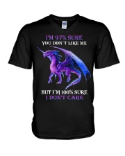 I DON'T CARE V-Neck T-Shirt tile