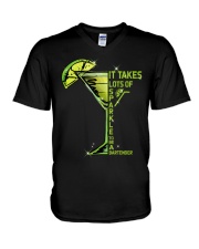 IT TAKES LOTS OF SPARKLE TO BE A BARTENDER V-Neck T-Shirt tile