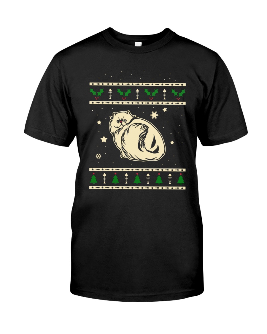 Christmas Persian Cat Premium Fit Mens Tee