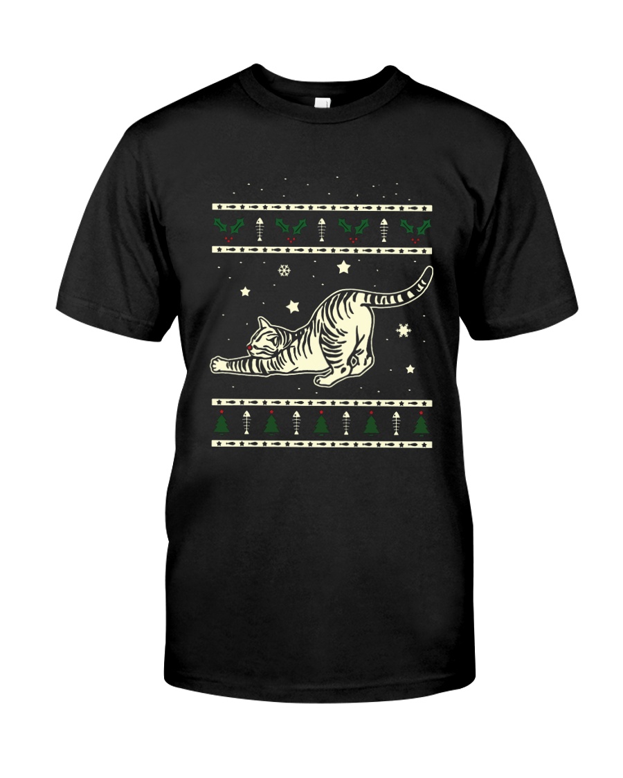 Christmas Tabby Cat Premium Fit Mens Tee