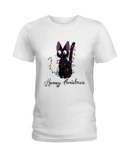 CAT MERRY CHRISTMAS Ladies T-Shirt thumbnail