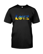 Love Gardening With Ukrainian Flag Classic T-Shirt front