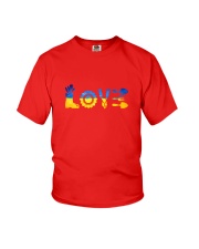 Love Gardening With Ukrainian Flag Youth T-Shirt tile