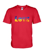 Love Gardening With Ukrainian Flag V-Neck T-Shirt tile