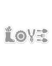 Gardening Love Sticker - Single (Horizontal) front