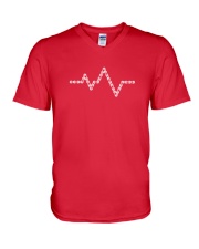 Cycling Heartbeat V-Neck T-Shirt tile