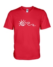 Beach V-Neck T-Shirt tile
