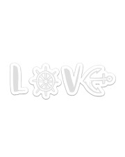Sailing Love Sticker - Single (Horizontal) front
