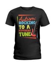 Autism Rocking To a Different Tune Guitar Ladies T-Shirt thumbnail