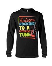 Autism Rocking To a Different Tune Guitar Long Sleeve Tee thumbnail