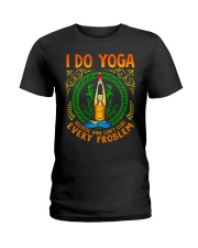 I Do Yoga Because Wine Can't Cure Every Prob Ladies T-Shirt thumbnail