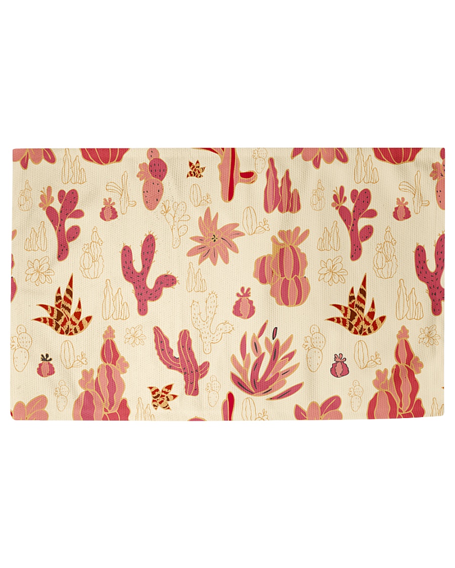 Red Cactus Woven Rug - 3' x 2'