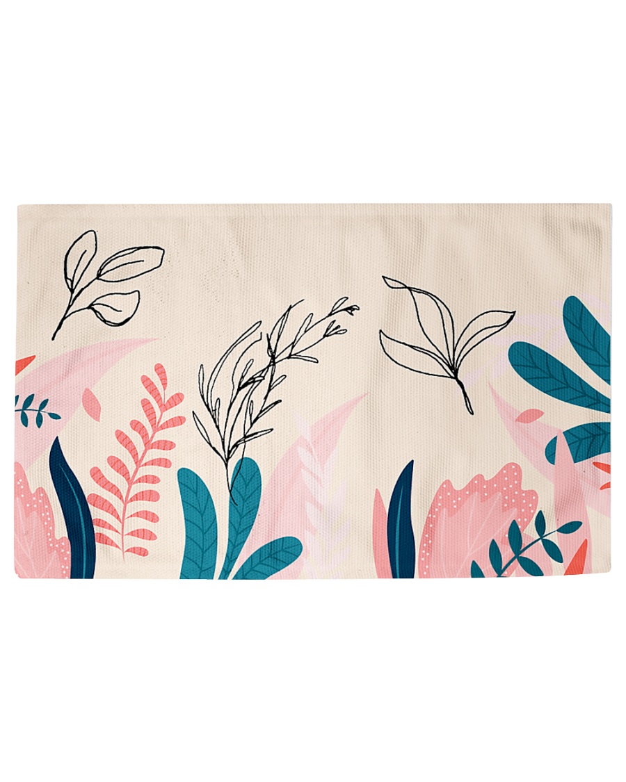 Abstract Floral Woven Rug - 3' x 2'