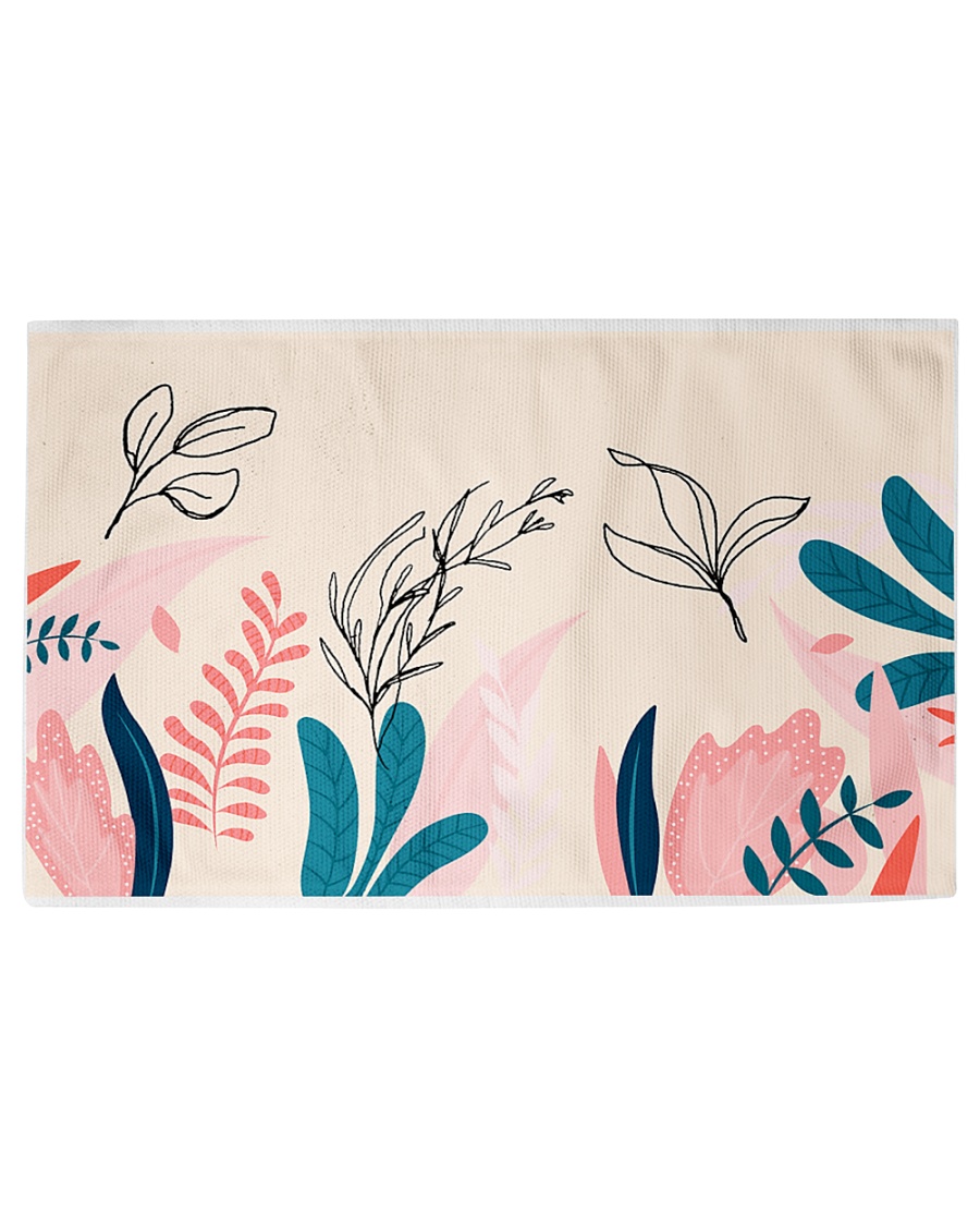 Abstract Floral Woven Rug - 6' x 4'