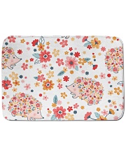hedgehogs flowers Bath Mat - 24” x 17” thumbnail