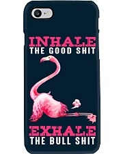 flamingo yoga inhale Phone Case tile