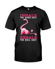flamingo yoga inhale Classic T-Shirt front