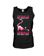 flamingo yoga inhale Unisex Tank tile