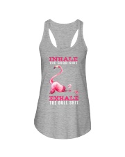 flamingo yoga inhale Ladies Flowy Tank tile