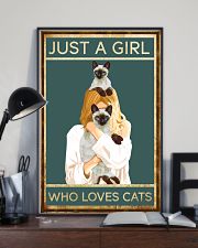 Siamese cat Just a girl who love cats 16x24 Poster lifestyle-poster-2