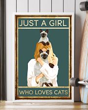 Siamese cat Just a girl who love cats 16x24 Poster lifestyle-poster-4