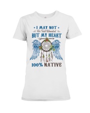 I May not be blooded But my heart 100% Premium Fit Ladies Tee tile