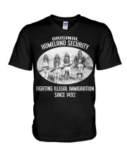 Original Homeland Security Fighting Illegal Immigration Since 1492 V-Neck T-Shirt tile
