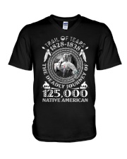 Trail of tears V-Neck T-Shirt tile