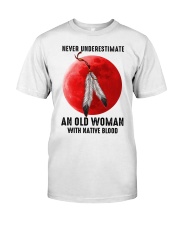 Never Underestimate An Old Woman With Native Blood Premium Fit Mens Tee tile