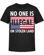 No One Is Illegal On Stolen Land Classic T-Shirt apparel-classic-tshirt-ghosted-front-01