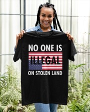 No One Is Illegal On Stolen Land Classic T-Shirt apparel-classic-tshirt-lifestyle-front-131
