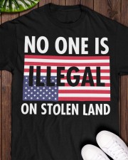 No One Is Illegal On Stolen Land Classic T-Shirt apparel-classic-tshirt-lifestyle-front-160