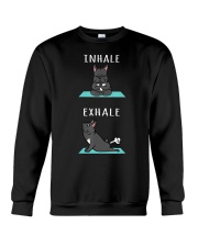 French Bulldog Yoga Inhale Exhale Funny D Crewneck Sweatshirt thumbnail