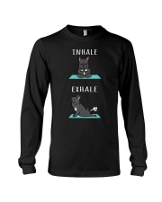 French Bulldog Yoga Inhale Exhale Funny D Long Sleeve Tee thumbnail