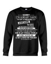 I'm Already Taken Awesome Wife Born in September Crewneck Sweatshirt thumbnail