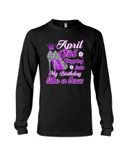 April-Girl-Stepping-Birthday-Like-a-Boss-April Long Sleeve Tee thumbnail