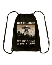 Get In Loser Drawstring Bag tile