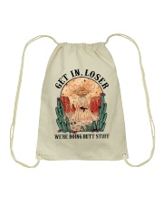 Get In Loser Drawstring Bag tile
