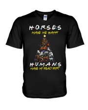 Horses Make Me Happy - Christmas 2019 V-Neck T-Shirt thumbnail