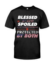 Blessed by God - Spoiled by Veteran husband Premium Fit Mens Tee thumbnail