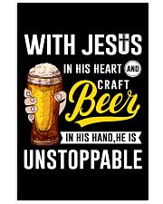WITH JESUS IN HIS HEART AND CRAFT BEER 11x17 Poster thumbnail