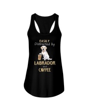 Labrador and Coffee Ladies Flowy Tank tile