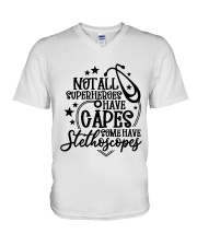 Not all Super Heroes have Capes V-Neck T-Shirt thumbnail