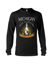 Michigan beer is calling and I must go Long Sleeve Tee thumbnail