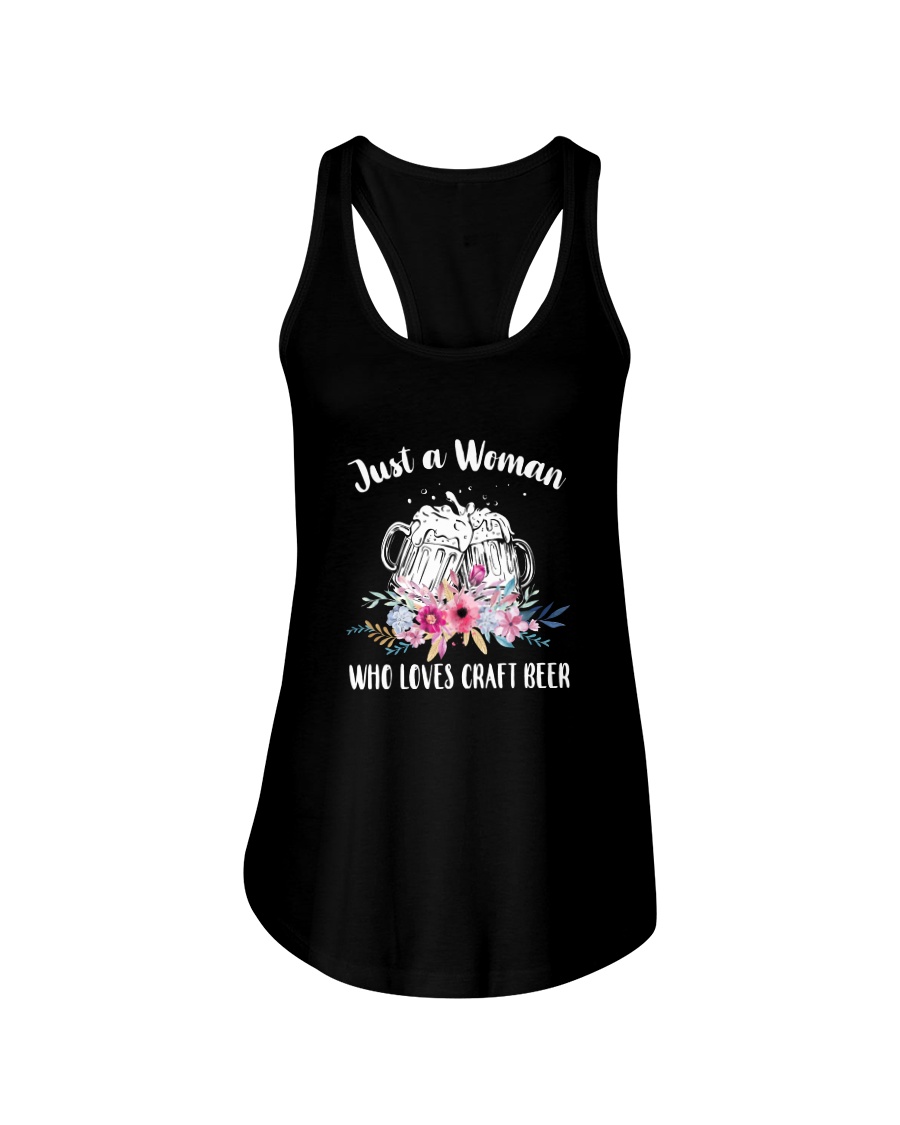 JUST A WOMAN WHO LOVES CRAFT BEER Ladies Flowy Tank