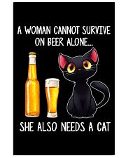 A WOMAN CANNOT SURVIVE ON BEER ALONE SHE ALSO Vertical Poster tile