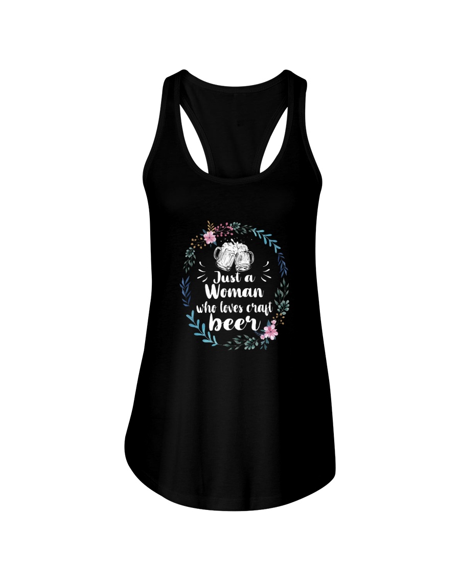 JUST A WOMAN WHO LOVES CRAFT BEER Ladies Flowy Tank